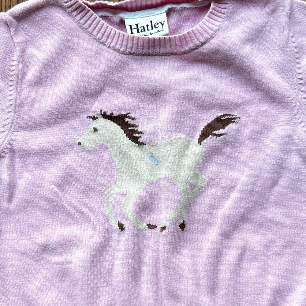 Pink Hatley Horse sweater